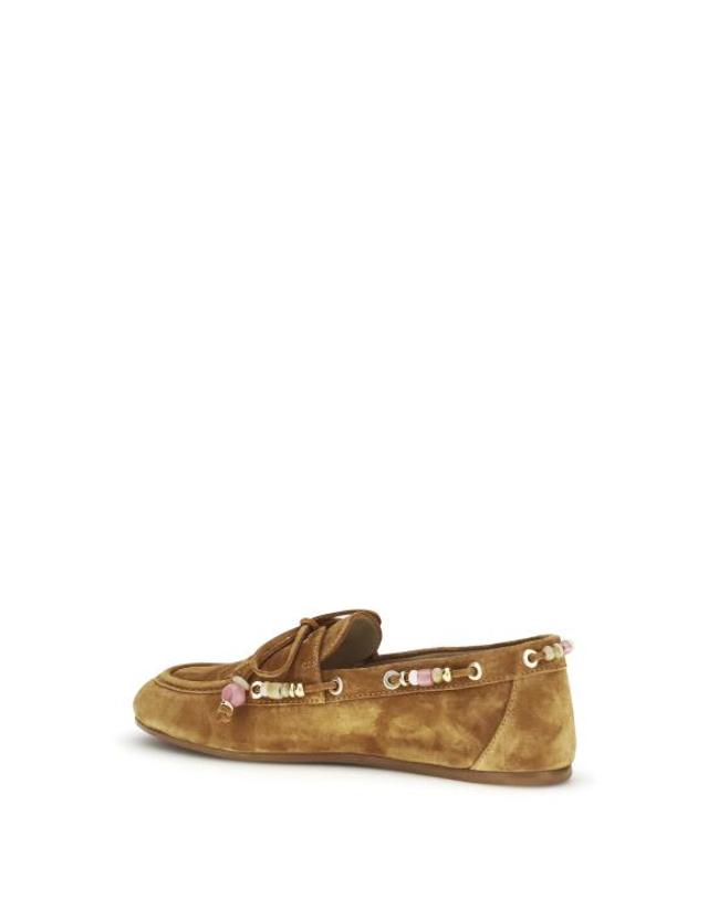 스튜어트와이츠먼 [해외직구] 26SS 스튜어트 와이츠먼 로퍼 SN685 DOE BROWN 착용컷