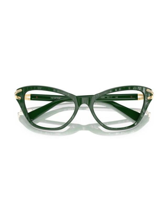 스와로브스키 [해외직구] 26FW 스와로브스키 안경 0SK2031 GREEN 착용컷