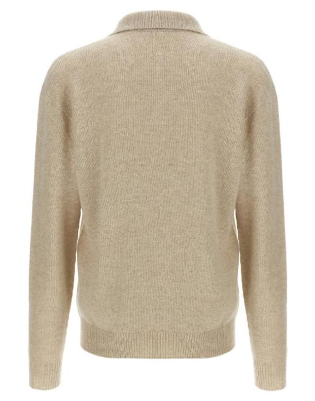더 로우 [해외직구] 25FW 더로우 리치 캐시미어 폴로 1241Y120FOG Beige 착용컷
