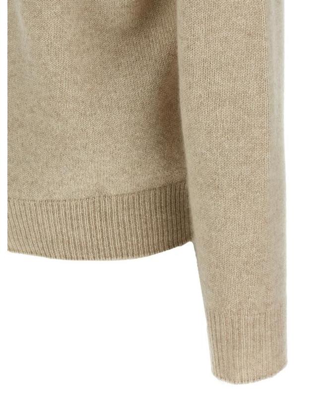 더 로우 [해외직구] 25FW 더로우 리치 캐시미어 폴로 1241Y120FOG Beige 착용컷