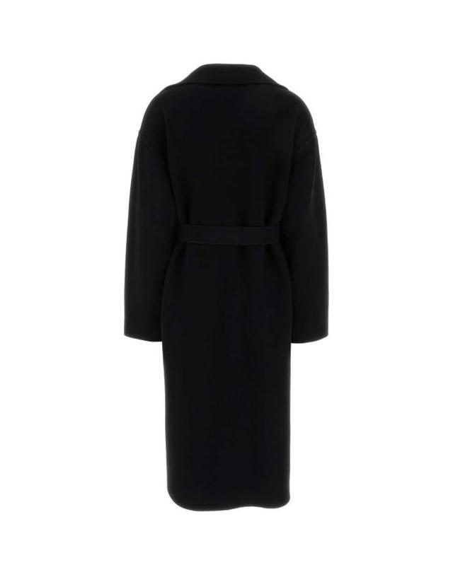 더 로우 [해외직구] 26FW 더로우 키아라 코트 R000442W1439 BLK Black 착용컷