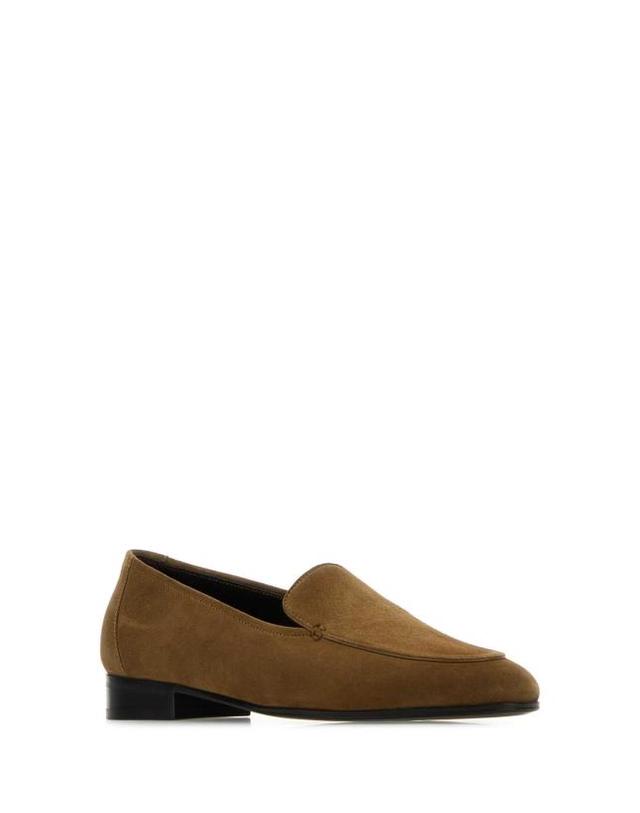 더 로우 [해외직구] 26SS 더로우 아담 스웨이드 로퍼 F1801L303 MCD BROWN 착용컷