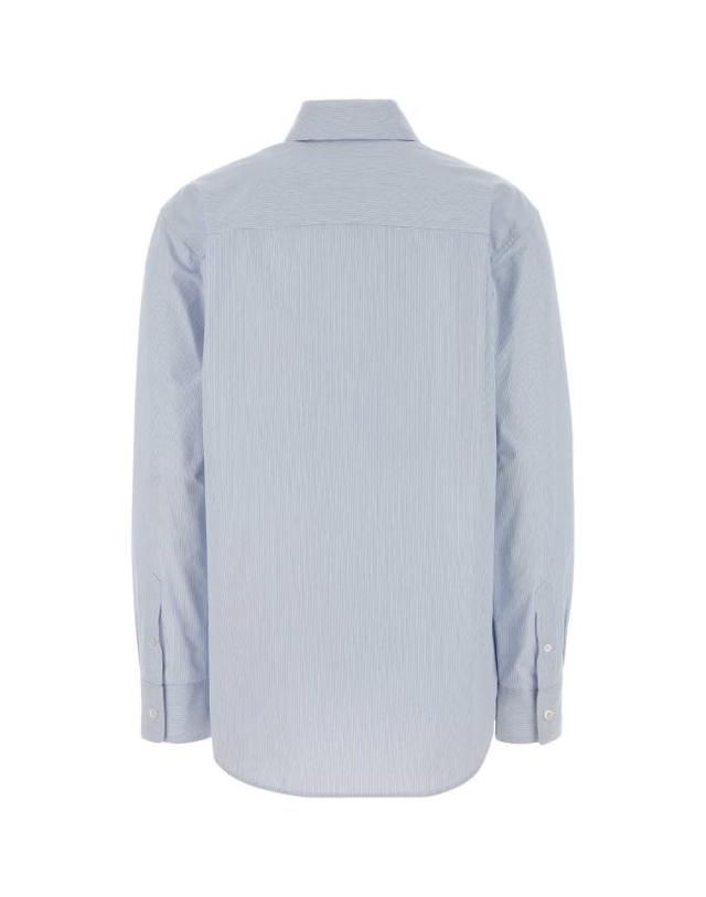 더 로우 [해외직구] 26FW 더로우 스트라이프 긴팔 코튼 셔츠 10477W4821 WBS BLUE 착용컷