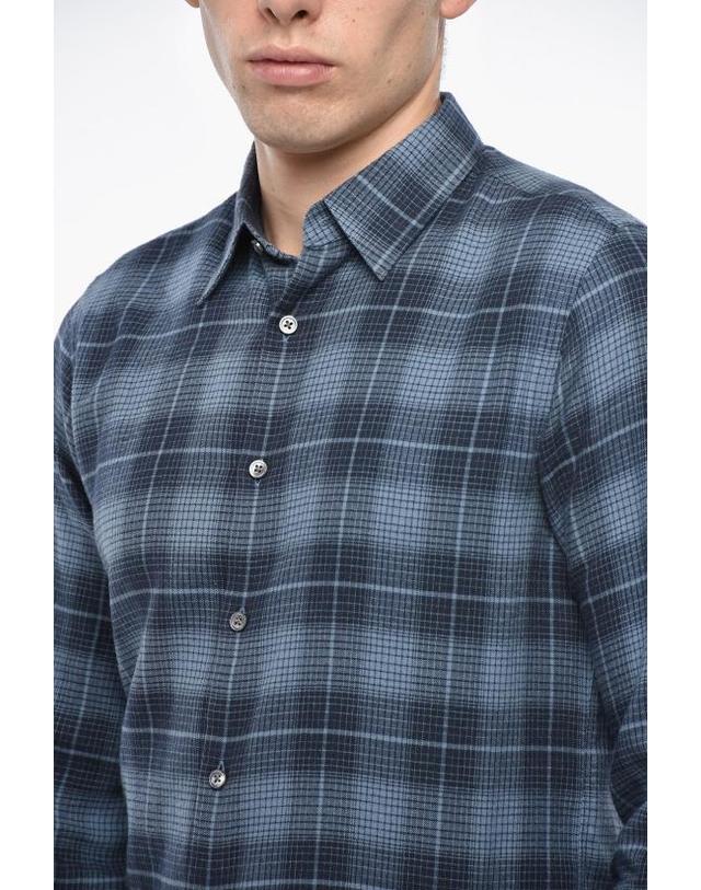 띠어리 [해외직구] 띠어리 긴팔 셔츠 J1074530 FROST MULTI Blue 착용컷
