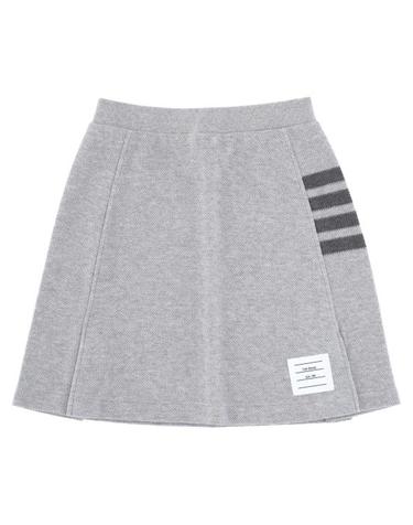 [해외직구] 26SS 톰브라운 텍스처드 피케 4바 박스 플리츠 미니 스커트 FJK146A J0248050 PALE GREY