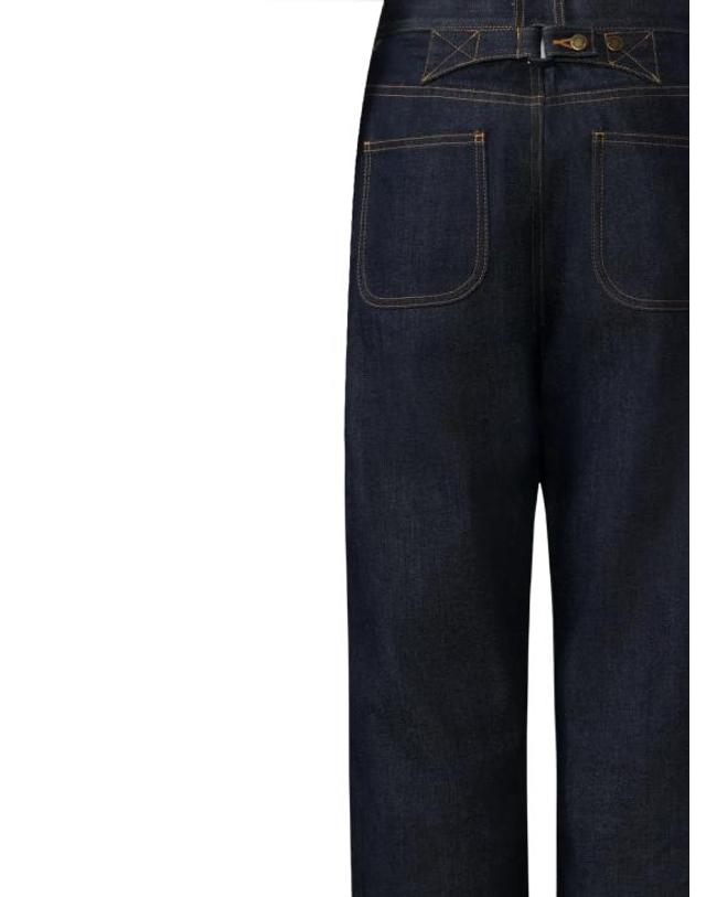 톰브라운 [해외직구] 26SS 톰브라운 셀비지 데님 5 포켓 팬츠 FTC509U F1101415 NAVY 착용컷