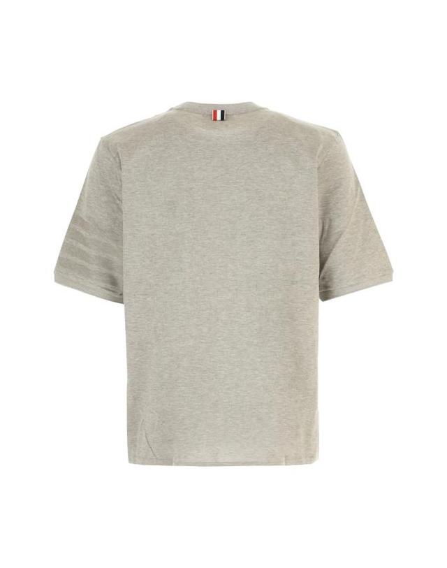 톰브라운 [해외직구] 26FW 톰브라운 반팔 티셔츠 MJT581AJ0276 055 LT GREY 착용컷