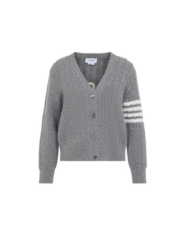 톰브라운 [해외직구] 26FW 톰브라운 가디건 FKC729A Y1005 055 LT GREY 착용컷