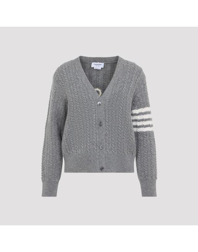 톰브라운 [해외직구] 26FW 톰브라운 가디건 FKC729A Y1005 055 LT GREY 착용컷