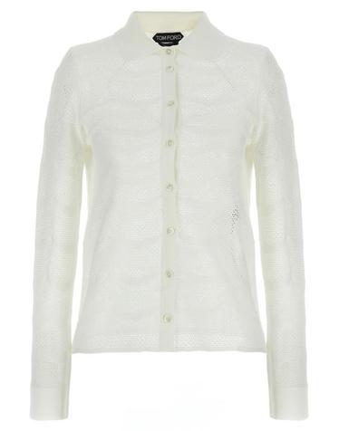 [해외직구] 25SS 톰포드 가디건 TO306459BM WHITE