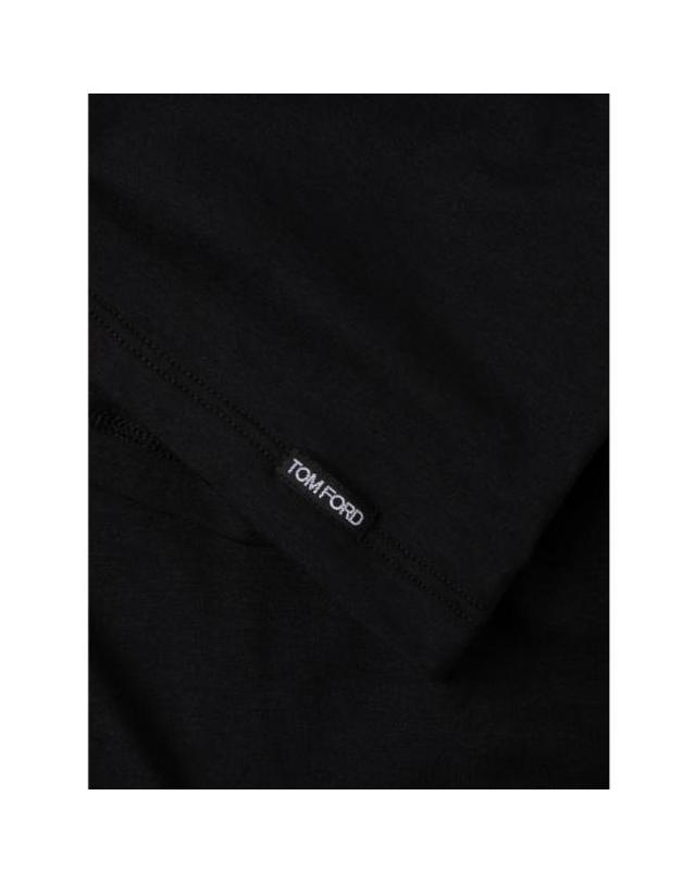 톰포드 [해외직구] 26FW 톰포드 긴팔 티셔츠 T4M141410 002 BLACK 착용컷
