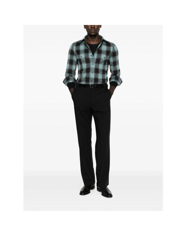 톰포드 [해외직구] 26FW 톰포드 긴팔 셔츠 FMC344 HME001 TUF GREY BLUE 착용컷