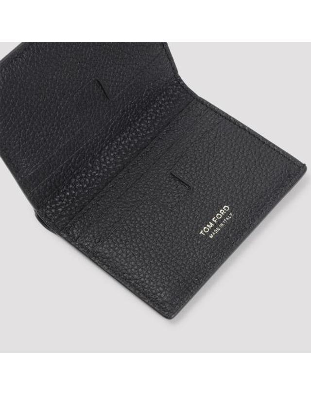 톰포드 [해외직구] 26FW 톰포드 그레인 레더 폴딩 카드 홀더 Y0279LCL158GNAA BLACK 착용컷