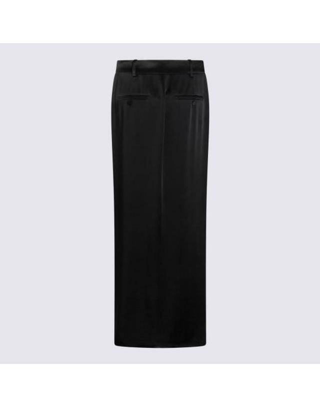 톰포드 [해외직구] 26SS 톰포드 롱 스커트 GC5830 FAX1524NAA Light Grey 착용컷