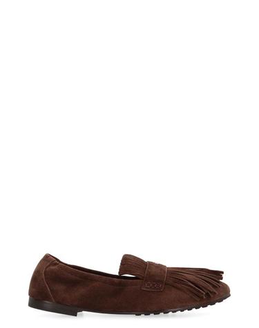 [해외직구] 25FW 토리버치 Ballet 프린지 스웨이드 로퍼 176837200 brown
