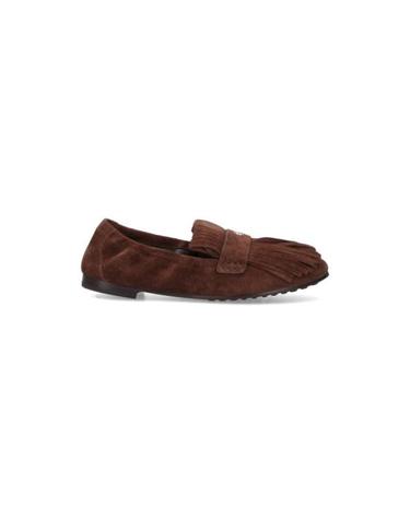 [해외직구] 25FW 토리버치 Ballet 프린지 스웨이드 로퍼 176837200 Brown