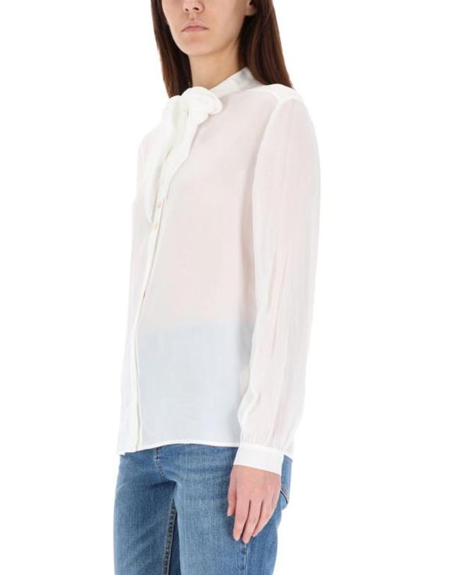 토리버치 [해외직구] 25FW 토리버치 블라우스 176348 025 WHITE 착용컷