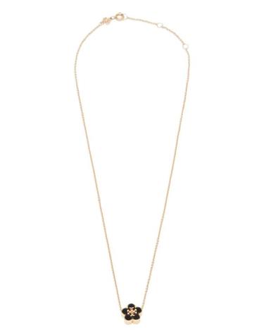 [해외직구] 26SS 토리버치 Kira 에나멜 플라워 펜던트 네클리스 147287 720 Tory Gold Black