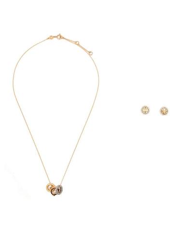 [해외직구] 26SS 토리버치 목걸이 팬던트 177663 783 Tory Gold Crystal