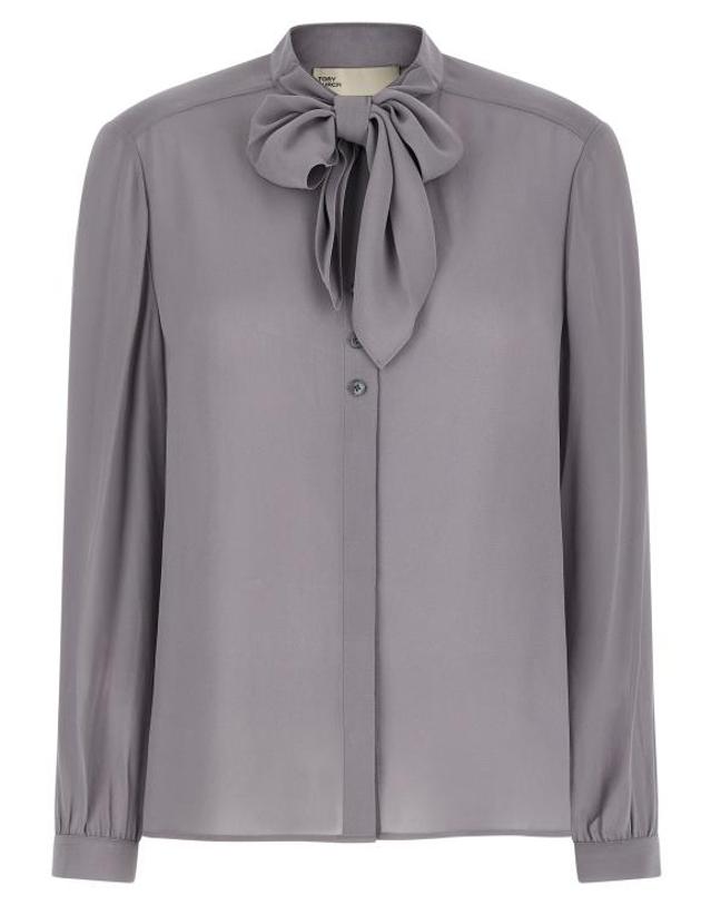토리버치 [해외직구] 26SS 토리버치 블라우스 TO325006BM GRAY 착용컷