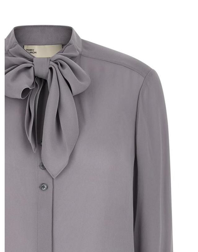 토리버치 [해외직구] 26SS 토리버치 블라우스 TO325006BM GRAY 착용컷
