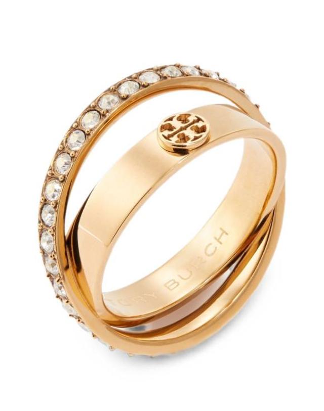 토리버치 [해외직구] 26FW 토리버치 반지 184430783 GOLD CRYSTAL 착용컷