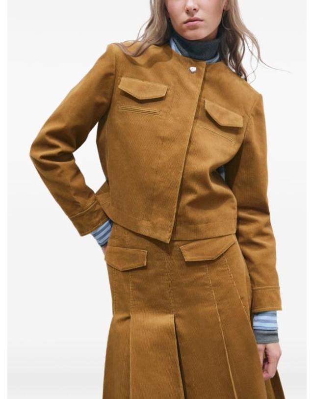 토리버치 [해외직구] 26FW 토리버치 수트 자켓 185587 291 BROWN 착용컷