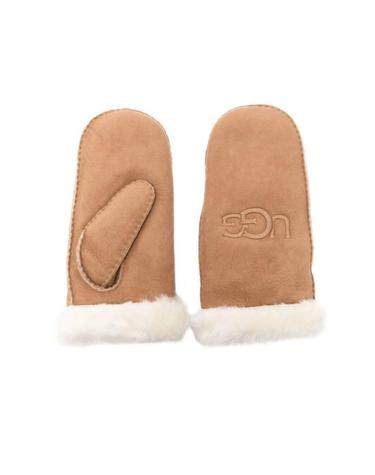 [해외직구] 26FW 어그 셔링 자수 미튼 장갑 20932 SHEEPSKIN CHE BROWN NEUTRALS