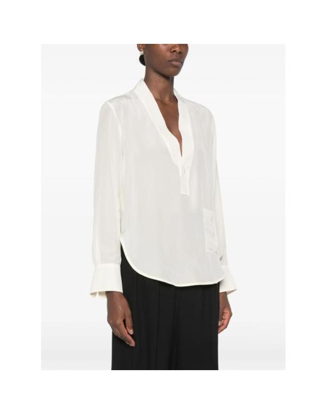 빅토리아 베컴 [해외직구] 26FW 빅토리아 베컴 블라우스 1326WSH007339B IVORY NEUTRALS 착용컷