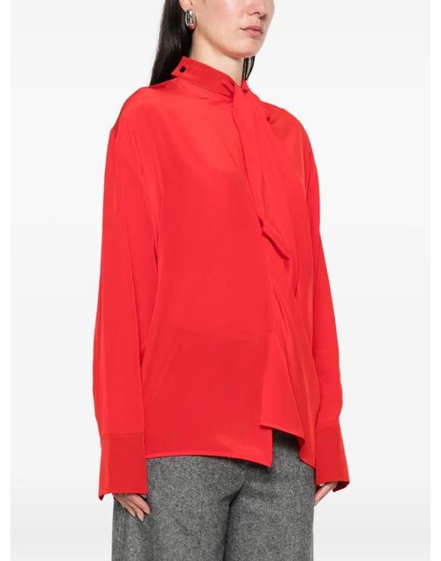 빅토리아 베컴 [해외직구] 26SS 빅토리아 베컴 블라우스 1126WSH006594A9631 Red 착용컷