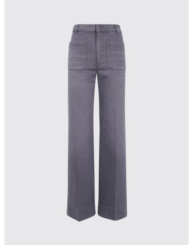 빅토리아 베컴 [해외직구] 26FW 빅토리아 베컴 데님 팬츠 1426DJE007252RS 9985 Grey 착용컷