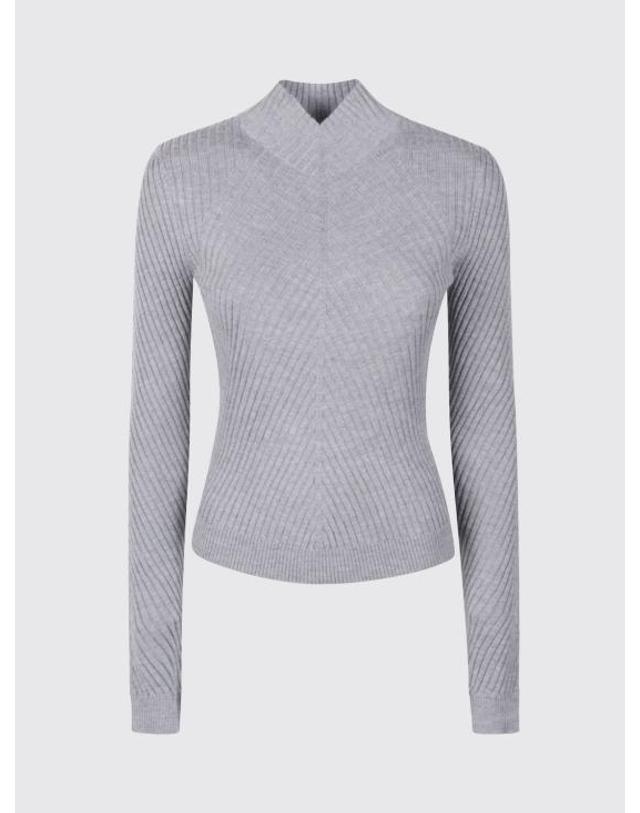 빅토리아 베컴 [해외직구] 26FW 빅토리아 베컴 터틀넥 1425KTP006804B 2456 Grey 착용컷