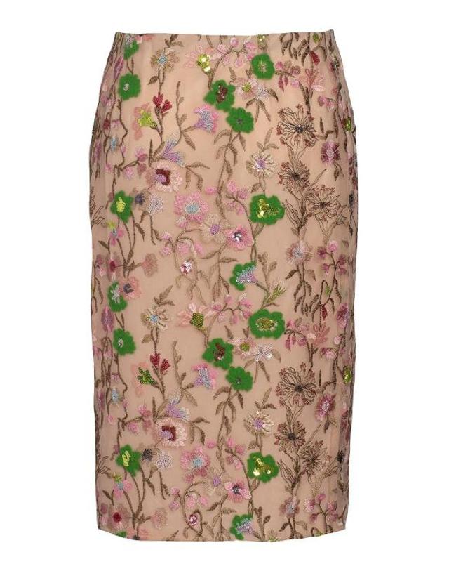 비베타 [해외직구] 22FW 비베타 미디 스커트 22IV2M0C041V524EMBROIDERY Multicolour 착용컷
