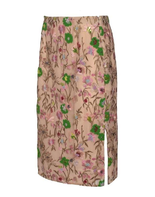 비베타 [해외직구] 22FW 비베타 미디 스커트 22IV2M0C041V524EMBROIDERY Multicolour 착용컷
