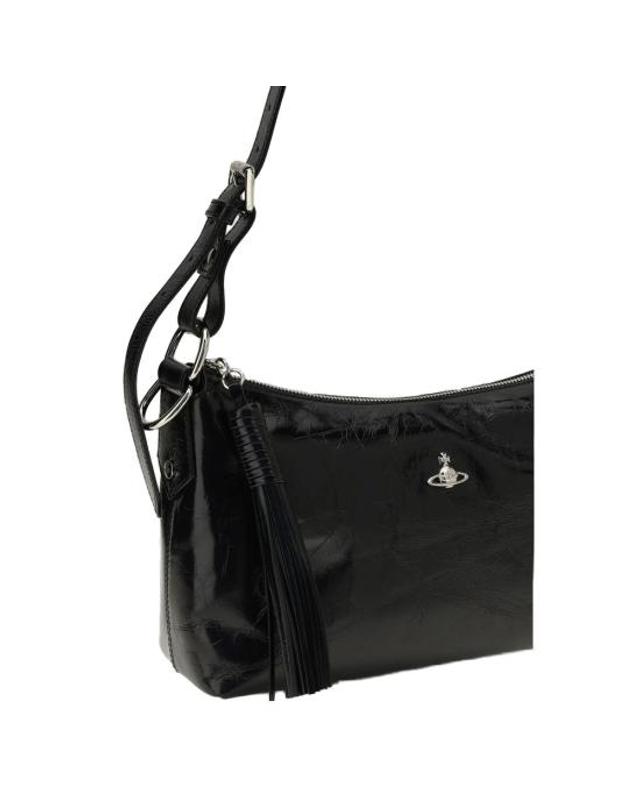비비안웨스트우드 [해외직구] 26FW 비비안웨스트우드 엠마 숄더백 VI46020017WL00EON401BB BLACK 착용컷