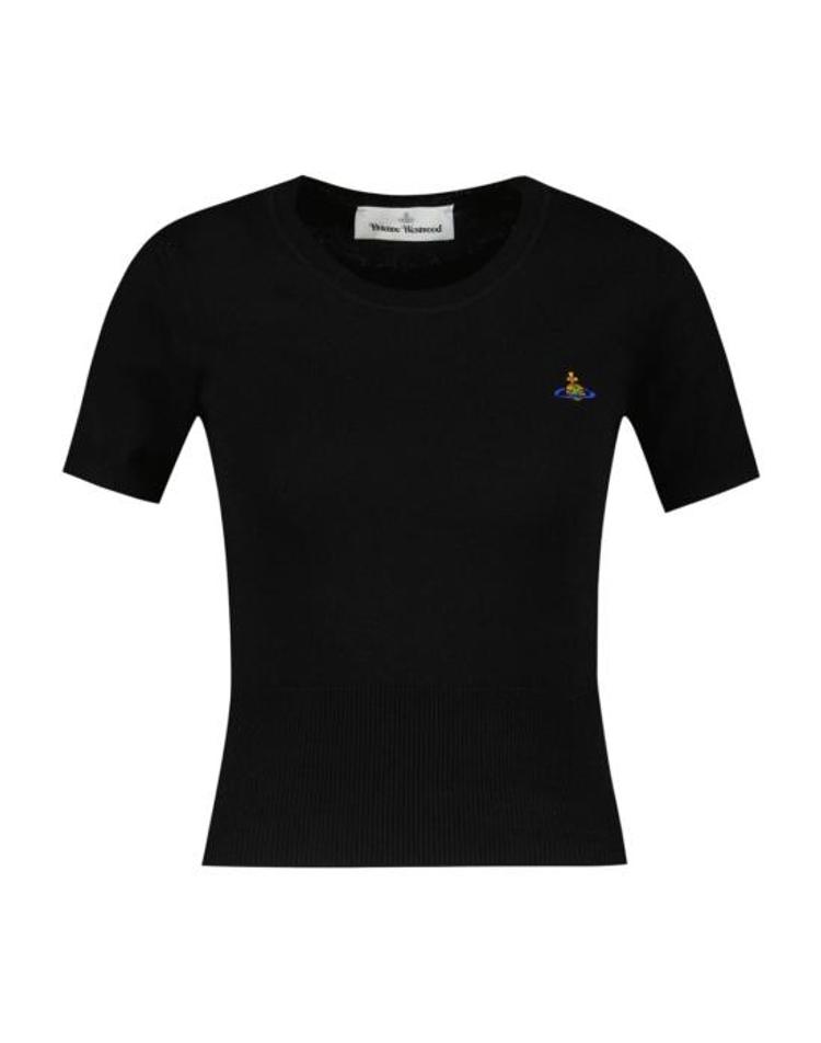 VIVIENNE WESTWOOD [해외] 26FW 비비안웨스트우드 베아 니트 반소매 스웨터 1803002QY001V N402 BLACK EBZDXX<b>41694</b>