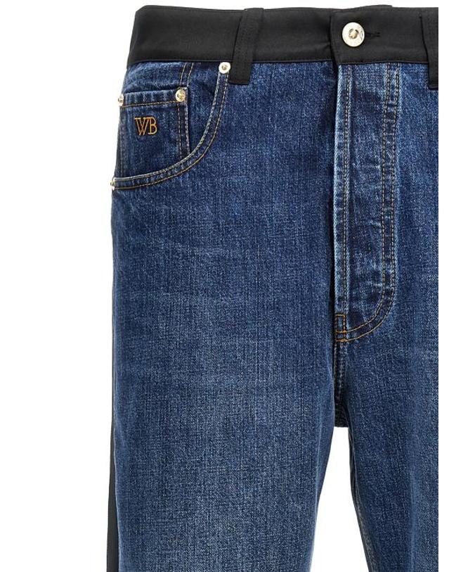 웨일스보너 [해외직구] 25SS 웨일즈보너 데님 팬츠 WA304223BM BLUE 착용컷