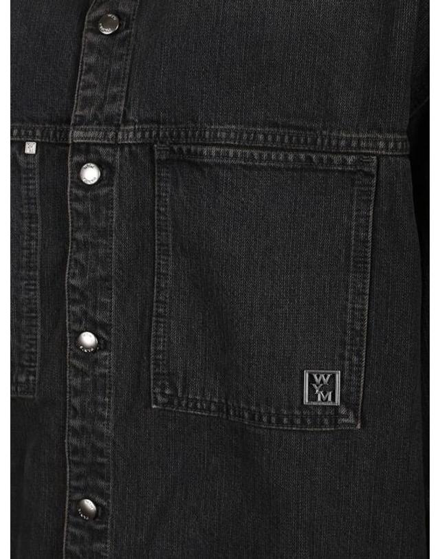 우영미 [해외직구] 25FW 우영미 데님 셔츠 W253SH23982B Black 착용컷