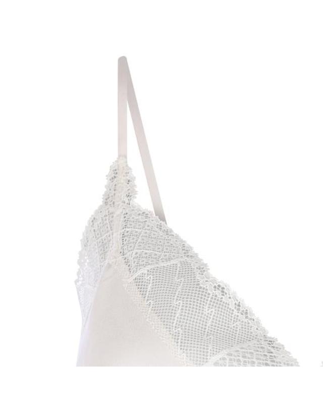 쟈딕앤볼테르 [해외직구] 26FW 자딕앤볼테르 CHRISTY 크리스티 레이스 트리밍 실크 캐미솔 WWCR01313 102 ECRU 착용컷