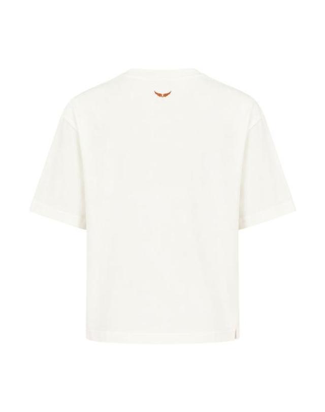 쟈딕앤볼테르 [해외직구] 26FW 자딕앤볼테르 반팔 티셔츠 JWTS02919103 WHITE 착용컷