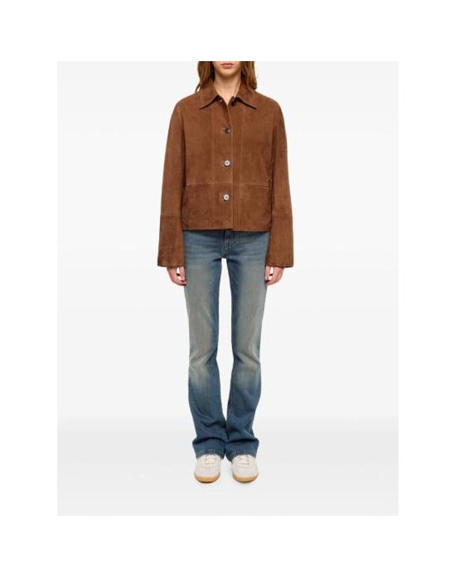 쟈딕앤볼테르 [해외직구] 26FW 자딕앤볼테르 가죽 자켓 RWOW01289 COGNA BROWN 착용컷