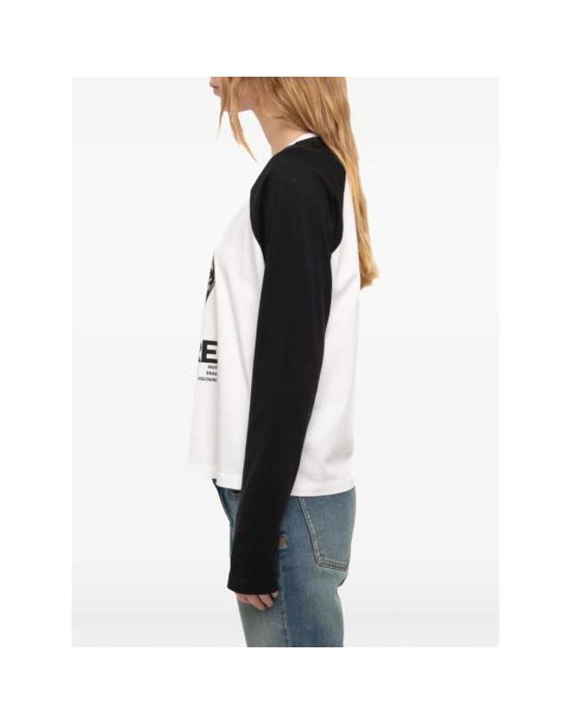 쟈딕앤볼테르 [해외직구] 26FW 자딕앤볼테르 탑 JWTS02926 WHITE WHITE BLACK 착용컷