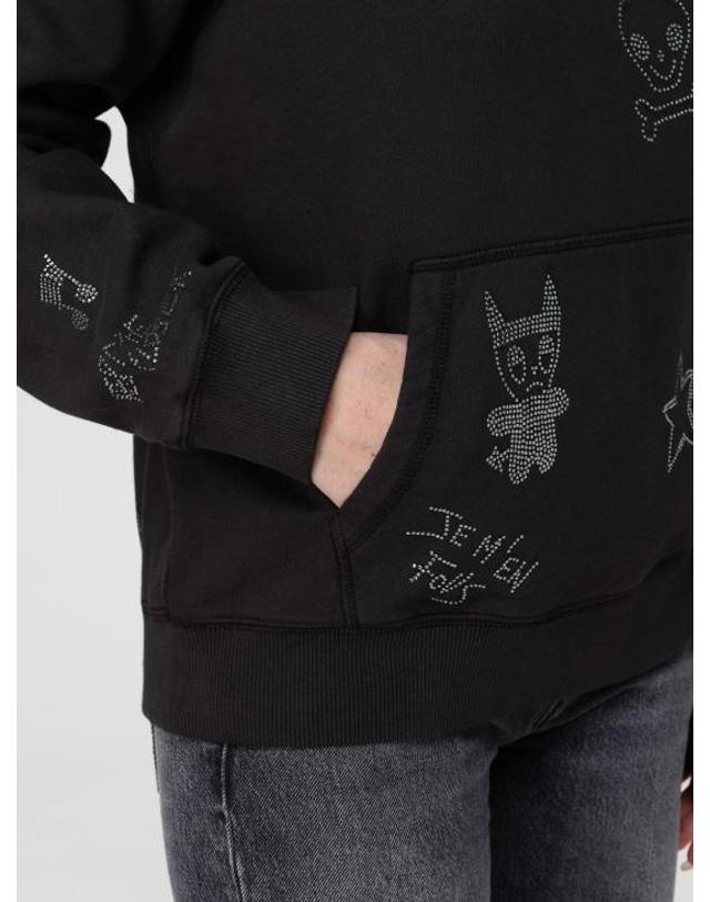 쟈딕앤볼테르 [해외직구] 26FW 자딕앤볼테르 후드 티셔츠 JWSS01744 021 Black 착용컷