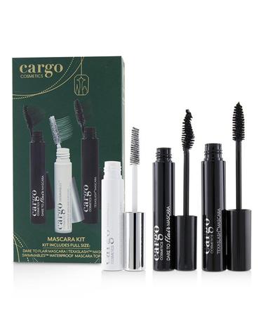 카고 마스키라 키트: 1x 데어 투 플레어 마스키라 1x 텍사래쉬 마스키라 1x 스위머블스 워터프루프 마스키라 탑코트 3pcs