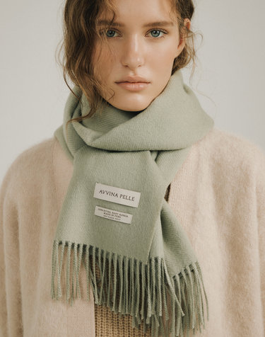 Royal Baby Alpaca Muffler - Pale Khaki