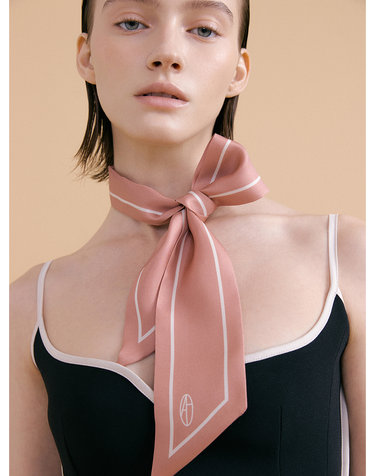 Long Twilly Silk Scarf - Rose Quartz