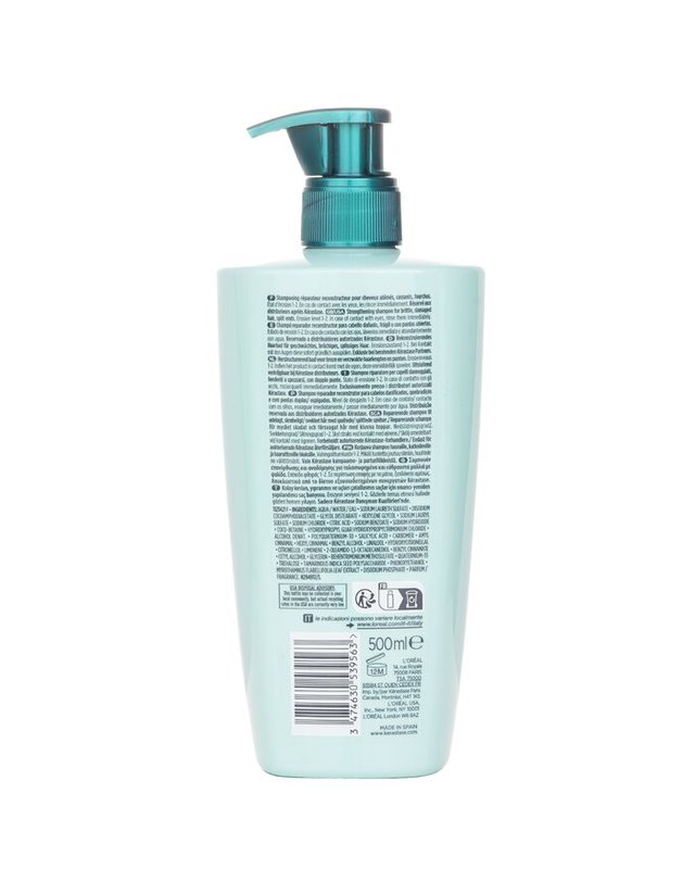 케라스타즈 케라스타즈 레지스탕스 레지스탕스 베인포스 건축가 샴푸 500ml 착용컷