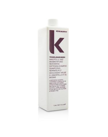Kevin.Murphy YoungAgainWash Immortelle and Baobab Infused Restorative Softening Shampoo To Dry Brittle Hair 1000ml