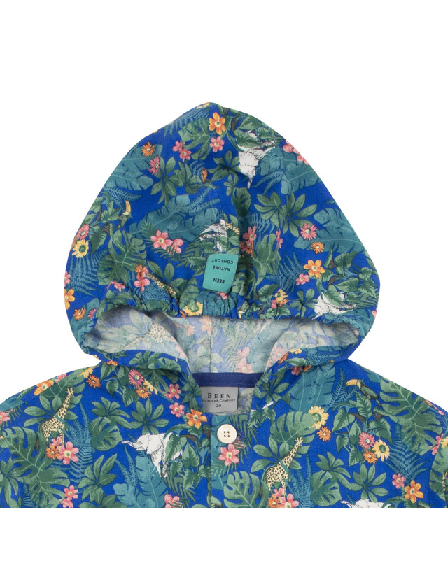 빈 BX23JP02GN 그린 트로피컬 프린트 착용컷