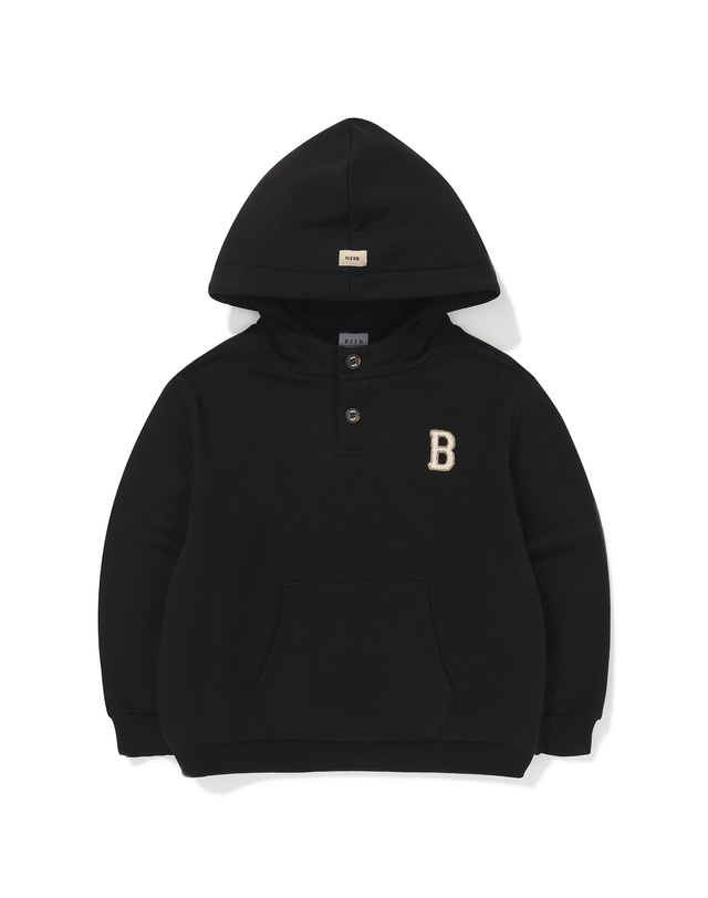 빈 BZ67TS01BK 블랙 후드 맨투맨 티셔츠 착용컷